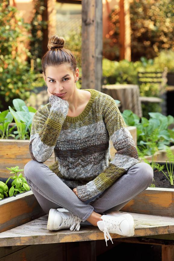 Colors of the Garden Pullover for Women, size  42, also adjustable, knit-s4-jpg