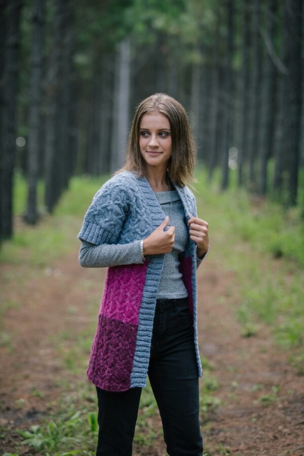 Cable Cardigan for Women, 30&quot; to 50&quot;, knit-a1-jpg