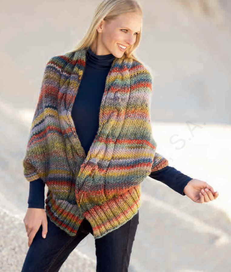 Inca Coat for Women, S/M/L, knit-inca-coat-katia-jpg