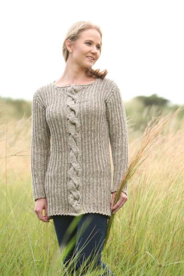 Cable and Rib Pullover for Women, 32&quot; to 42&quot;, knit-e1-jpg