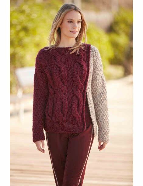 Cable Pullover fior Women, 41&quot; to 52&quot;, knit-s2-jpg