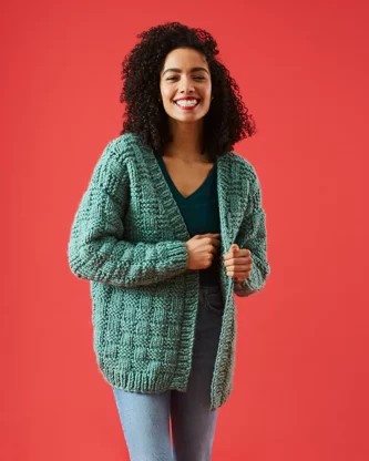 Basket Weave Cardigan, 31&quot; to 51&quot;, knit-n4-jpg