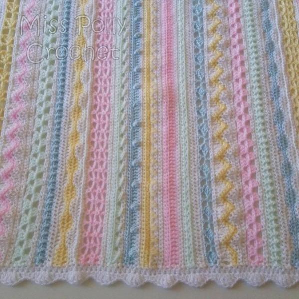 Sherbet Stripes Sampler Baby Blanket-w2-jpg