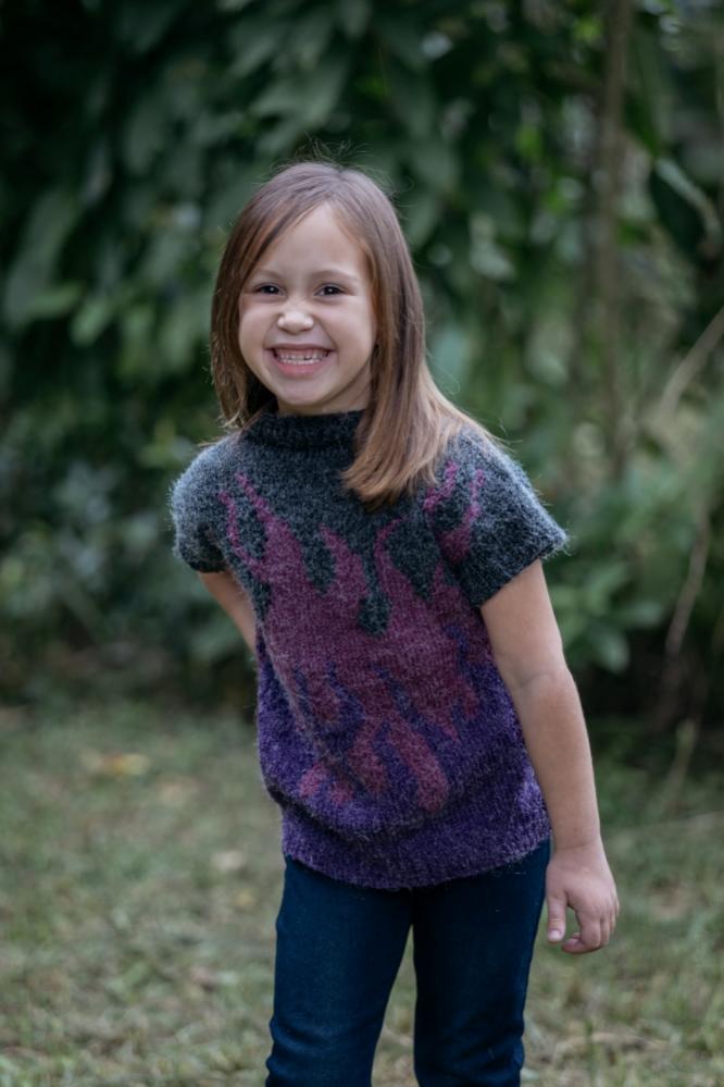 Fire Flame Pullover, 6 yrs to 117 cm, knit-s2-jpg
