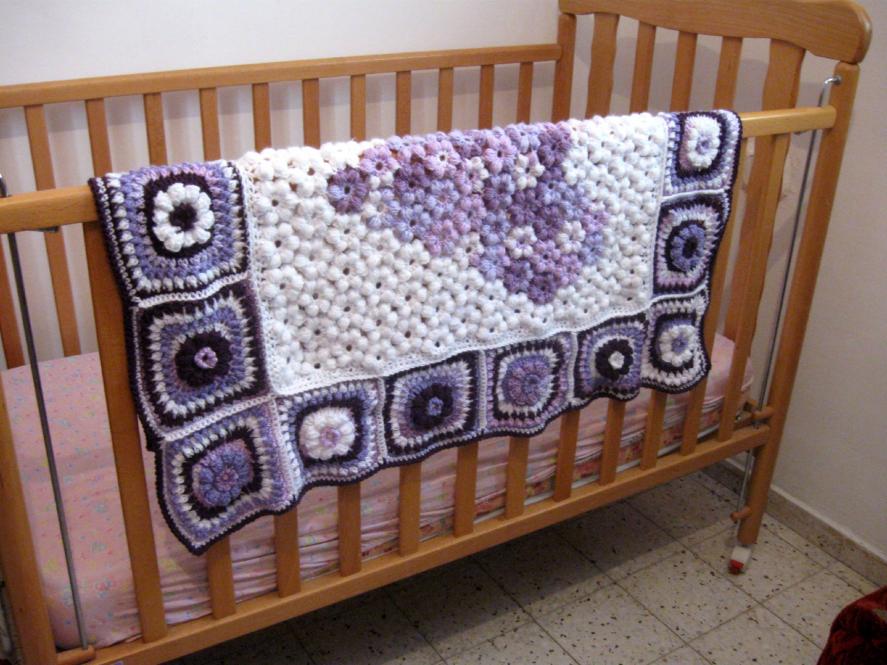 Flower Afghan &amp; Grannies Free Crochet Pattern-flower-granny-baby-blanket-finished-2-jpg