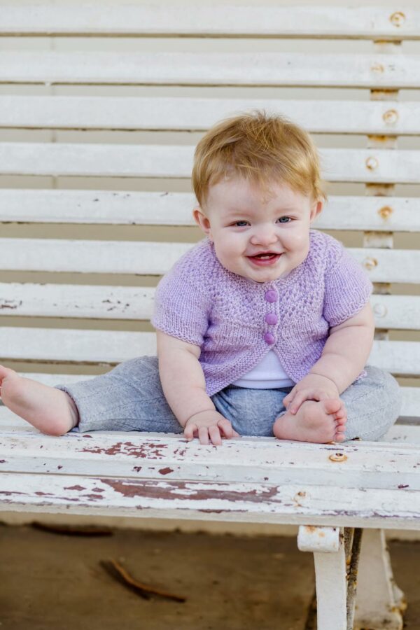 Short Sleeve Yoke Cardigan for Babies, Newborn to 24 mos-f4-jpg