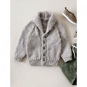 Shawl Collar Cardigan for Children, 19&quot; to 26&quot;, knit-s1-jpg