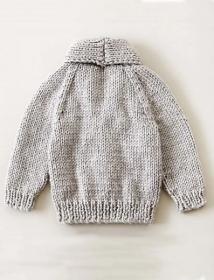 Shawl Collar Cardigan for Children, 19&quot; to 26&quot;, knit-s2-jpg