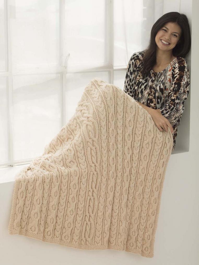 Dancing Cable Afghan, knit-s1-jpg