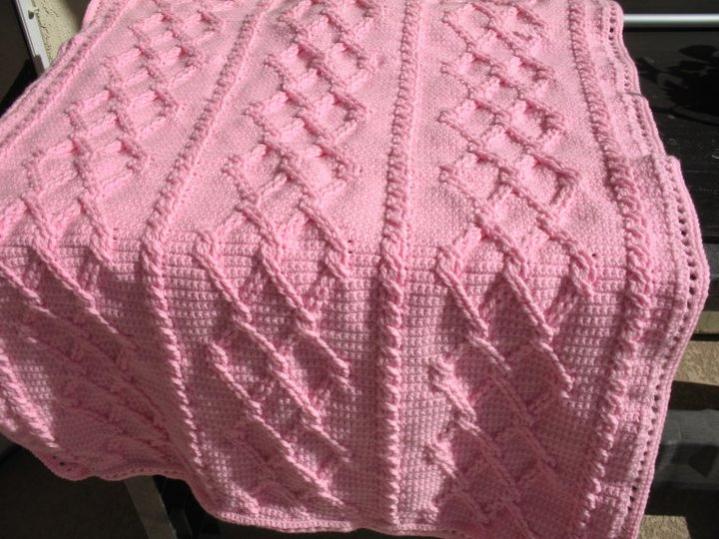 Some of my hand made items--so much fun-pink-crocheted-cable-baby-blanket-jpg