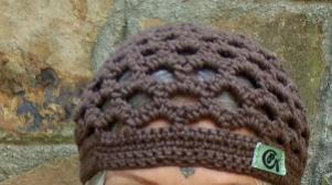 BOHO CHIC BEANIE earthy brown green cotton hat Crochet Beanie hat...-beanie-jpg