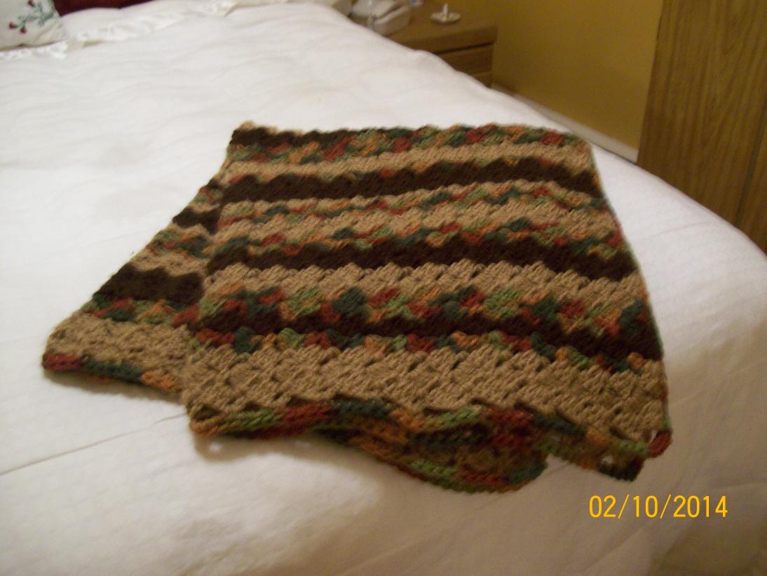 Posted these in wrong thread, Items donated from hobby club-box-stitch-fall-color-afghan-jpg