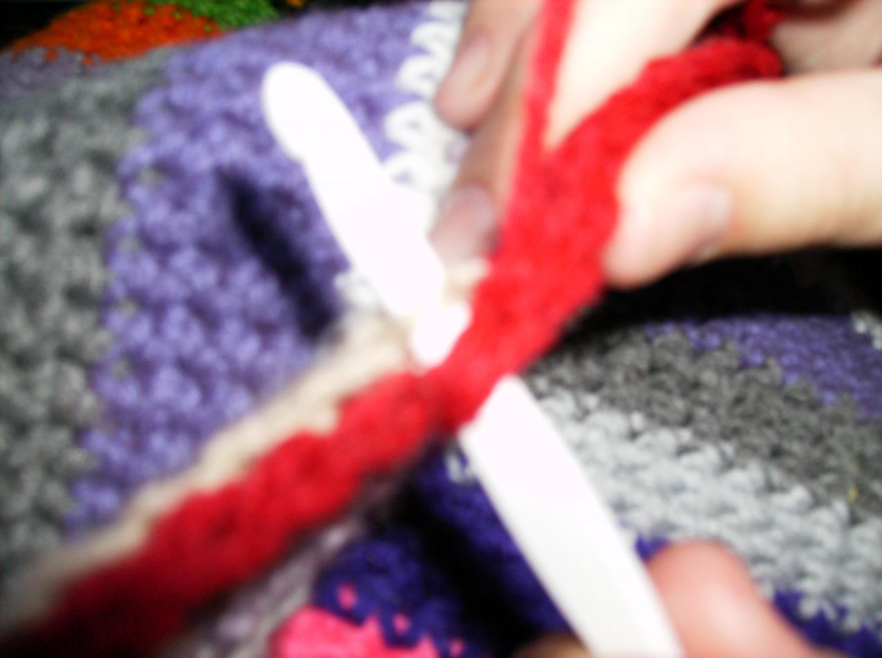 Learning Lesson - Thermal Blanket-pick-stitch-underneath-jpg