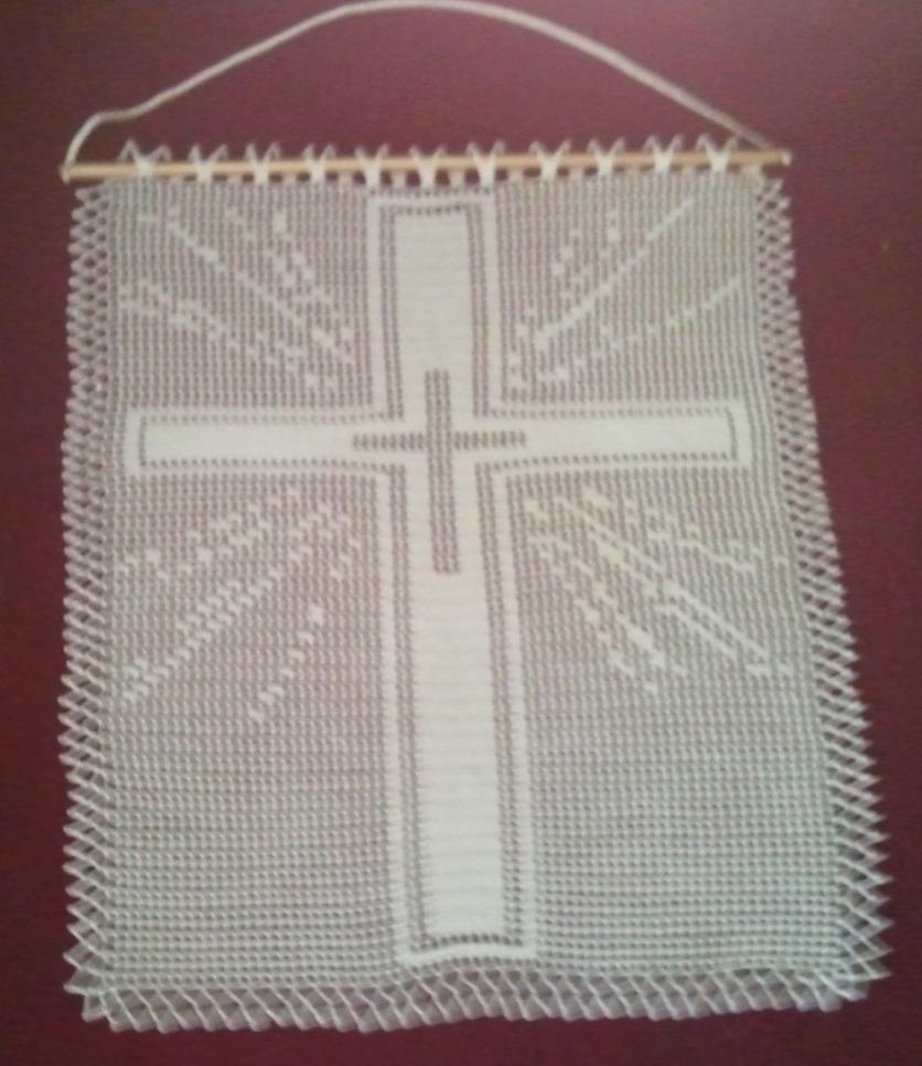 Wall Hanging I just completed using #10 Crochet Thread-radiant-cross-jpg